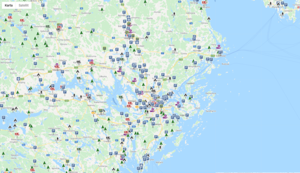 Det finns en uppsjö av platser. Detta är från park4night Det finns en uppsjö av platser. Detta är från park4night