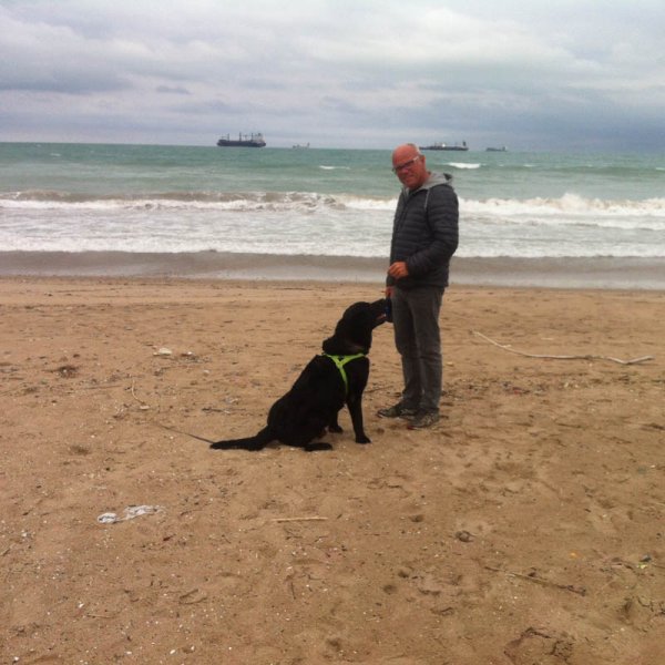 20150322 Ozzie o Lasse på stranden i El Saler.jpg