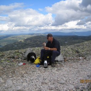 Fikapaus på Gaustatoppen