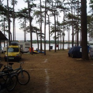 Utsikt Mot Stranden Från Husbilen I Medulin-08
