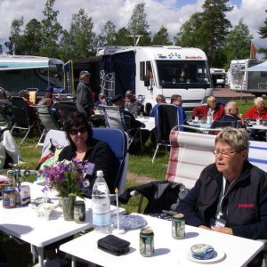 Midsommar Träff Med Svenska Och Tyska Dethleffs Medl. På Sollerön