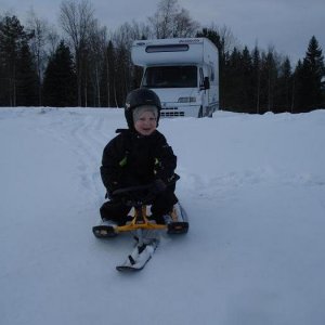 Pulka Race Och Skidåkning